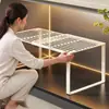 Estante para Horno de Microondas Gabinete de Cocina Multifuncional para Fregadero Estante Interior con Capas Estante Retráctil para Encimera Escurridor de Platos