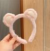 Orelhas de coelho bonito de pelúcia headband infantil feminino rosto lavando headband hairpin Internet celebridade coelho cocar headband acessórios de cabelo peludo