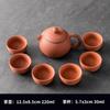 Conjunto de chá Raw Ore Zisha Kung Fu, bule de chá para casa, xícara de chá, conjunto simples para reunião de escritório, pote Xishi