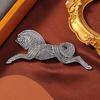 Broche Artístico Retro Simples Personalizado Linhas Metálicas Broche de Animal Joia para Terno Casaco Presente