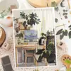 Adesivos de paisagem pintados à mão Crepúsculo para dropshipping, adesivos DIY de paisagem para janela para cura, adesivos de brinquedo para alívio do estresse infantil