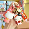 Nuevo Lazo Gato Kt Lindo Muñeco Sanrio Llavero Adorno Celebridad de Internet Bolsa Coche Colgante Pequeño Venta al por Mayor