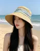 Nuevo Sombrero de Pescador Ligero de Lino Sintético para Mujer, Sombrilla de Verano de Ala Ancha, Transpirable, con Ranura Trasera, Ala Ajustable, Sombrero Versátil