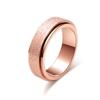 Comercio electrónico transfronterizo neutral simple estilo lujo ligero arena perlada esmerilada anillo de titanio y acero giratorio para aliviar el estrés joyería de mano moda