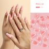 Venta caliente transfronteriza usar belleza de uñas pieza de uña Francés Perla usar uña usar parche de uña falsa fábrica cabello lacio