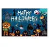Tela de Fondo para Halloween Juego Completo Decoración Pareados Bandera de Jardín Personalizada Fiesta del Día de Muertos Pancarta Larga Jardín