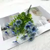 Eucalipto Violeta Plástico Flores Falsas Boda Arreglo Floral para el Hogar Planta Artificial Ramo Adornos Decorativos