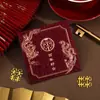 2025 Novo Casamento Casamento Casamento Bloqueando Porta Envelope Vermelho Especial de Casamento Estampagem a Quente Pequena Bolsa de Casamento Palavra Feliz de Casamento