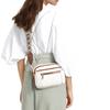 Bolso bandolera multifuncional con cremallera, combinación de colores europea y americana de moda transfronteriza, bolso cuadrado, bolso de hombro de PU, cartera, correa de hombro ajustable