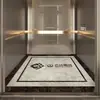 Tapetes Específicos de PVC para Pisos de Elevadores, para Cabines de Elevador, com Logo Personalizável, Imitação de Mármore, Resistentes ao Desgaste, Impermeáveis e Antiderrapantes