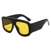 Nuevas Gafas de Sol de Moda Estilo Europeo y Americano Montura Cuadrada Grande Gafas Adelgazantes Transfronterizas Gafas de Sol para Sesión de Fotos de Atuendo de Moda Protector Solar