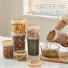 Recipientes de armazenamento herméticos de grau alimentício BNBS, disponíveis em vários tamanhos, com tampas de travamento para evitar umidade e poeira, ideais para armazenamento e porcionamento na cozinha