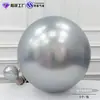 Globo metálico redondo de metal cromado de 36 pulgadas decoración de cadena de globos para pared de fondo de bar para fiesta de cumpleaños, habitación de bodas