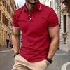Moda Masculina Casual Transfronteriza Temu Estampado 3D Manga Corta Botones Polo Verano Nueva Fuente Fábrica Mayorista