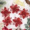 Bestseller transfronterizo 9CM flores artificiales decorativas de plástico corona de Navidad DIY decoraciones colgantes decoraciones para fiesta de Navidad al por mayor
