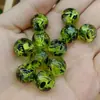 Cuentas redondas de resina de 12 mm de dos colores con agujero pasante para manualidades, cuentas sueltas, accesorios para joyería, proveedores en vivo, fabricantes, venta al por mayor