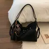 Mochila Retro Escarchada de Gran Capacidad para Mujer 2025 Nueva Versátil para el Trabajo Bolso Tote de un Solo Hombro de Uso Múltiple