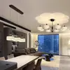[Transfronteiriço] Novo Balcão de Bar Minimalista Estilo Chinês Quarto Mármore Cobre Total Luminária Pendente Pequena de Cabeceira com Iluminação Criativa de Jade de Espectro Completo