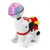 Juguete eléctrico sónico para cachorros, con rociador, luminoso y educativo, para niños, con forma de pelota giratoria, para cantar y bailar, venta al por mayor.