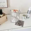 Caja de Regalo Estilo Puff Transfronteriza de PVC Estilo Chanel Pequeño Regalo para el Día del Maestro Bolso de Mano Regalo Flor Tejida Tienda Hecha a Mano Regalo