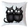 Bola de Pelúcia Popular Transfronteiriça Parceiro Preto Decoração de Casa Quarto Cama Travesseiro de Cabeceira Almofada Sala de Estar Capa de Almofada para Sofá