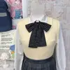 Uniforme Jk Original Gola Fofa Flor Traje de Marinheiro Cabo Longo Menina Preppy Jk Bolinhas Estudante Gravata Borboleta