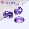 Cultivo de laboratório em forma de ovo roxo vermelho tesouro oval roxo cultivo cor tesouro gema de cultivo artificial de alta qualidade