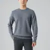 Suéter Masculino de Caxemira para Outono e Inverno Suéter Engrossado Tamanho Grande Gola Alta Meia Pulôver Solto Camada Interna Suéter de Lã para Homens