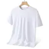 40-110 kg Usable de manga corta unisex talla grande holgado cuello redondo casual deportivo prenda exterior de media manga camiseta base superior