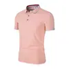 Camiseta de Manga Corta de Seda Helada para Hombre Verano 2024 Estilo Coreano Corte Ajustado Polo de Media Manga de Moda para Hombre