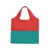 Nueva Bolsa de Compras Plegable de Gran Capacidad, Ultraligera, Bloques de Color, Bolso de Hombro Moderno y de Moda, Bolsa de Mano para Compras en el Supermercado