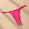 Personalizado de Fábrica Transfronterizo Europa y América Más Vendido Color Sólido Rojo Rosa Tanga Sexy con Cordones Playa Tomar el Sol Ropa Interior para Mujer