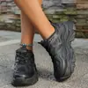 Venta Caliente Zapatos de Papá Mujer 2026 Nuevo Primavera Otoño Transpirables Aumentan la Altura Negros Hacen que los Pies se Vean Más Pequeños Persona Baja Plataforma de Comercio Exterior Suela Gruesa Zapatos Deportivos