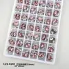 Explosivas decoraciones para uñas K9 de alta calidad sin diamantes con textura lujosa y de alta gama, coloridas, de forma cuadrada, hechas a mano, versátiles