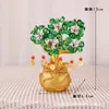 Mini árbol de la fortuna de citrino, árbol del dinero, bolsa de dinero de la suerte, decoración de resina para mostrador de escritorio, árbol de la fortuna, decoración artesanal