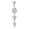 Conjunto de Cinco Peças de Piercings de Umbigo, Piercings de Umbigo Mais Vendidos da Amazon, Piercings de Umbigo com Zircônia, Joias de Piercing