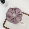 Scrunchie de Cetim Franzido Retrô Estilo Francês para Mulheres com Toque de Luxo, Elástico de Cabelo Pregueado com Temperamento Elegante
