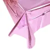 Toalha de Mesa Rosa Dourado Rosa Brilhante Sem Lavagem Decoração de Festa de Feriado Aniversário Descartável Alumínio Folha Lantejoula