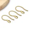 Acessórios de Joia Gancho de Orelha Cor Dourada Banhada a Ouro Aço Inoxidável Preservação da Cor Fio de Orelha Assimétrico Argola de Orelha Brincos DIY Materiais para Fazer Brincos