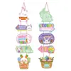 Amazon Nueva Decoración de Fiesta de Pascua Colgante de Puerta Pancarta de Puerta de Pascua Decoración de Lugar Colgante Decorativo