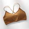 Tirantes Cruzados Tirantes de Belleza Sexual Sujetador Integrado con Almohadilla para el Pecho Chaleco Push-up Ropa Interior Ligera Antideslizante Estudiante