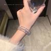 Pulsera de Circonita Perla Diseño de Nicho Brazalete Apilable de Pedrería Estilo Frío Moda Versátil Temperamento Sentido Avanzado Joyería de Mano