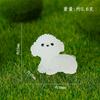 Resina Luminosa Animal Pequeño Cachorro Micro Paisaje Coche Adornos Pequeños Accesorios Decorativos DIY Llavero con