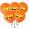 Globo de látex con temática de coche de ingeniería de 12 pulgadas, juguete de cumpleaños para niños, excavadora, globo de látex con temática de coche de ingeniería.