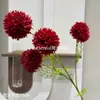 Vermelho vinho popular material de flor de simulação Eucalipto Hortênsia palma vermelha rosa vermelha com salão de casamento estrada atacado