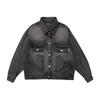 Ropa de Hombre Beijie Marca de Moda Americana Otoño 2025 Nueva Chaqueta de Mezclilla Lavada Desgastada Chaqueta Retro para Hombre con Múltiples Bolsillos