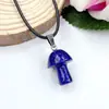 Cristal de Piedra Natural Transfronterizo Colgante Pequeño de Hongo de 2 cm Ágata Accesorios para Joyería DIY Collar con Forma de Hongo Venta al por Mayor