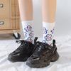 Calcetines de Mujer Primavera y Verano Calcetines de Media Caña ins Calcetines de Moda Estilo Japonés Calcetines Urbanos Estudiantes Calcetines para Niños Flores Dulce Combinable Calcetines de Algodón