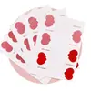 6 hojas/paquete Pegatinas de pudín en forma de corazón para el Día de San Valentín, pegatinas de sellado rojas largas adecuadas para decoración de regalos, diario y sobres