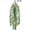 Venta al por mayor de fábrica colgante de pared de planta verde flor artificial colgante planta verde helecho tubería de pared decoración de techo hoja de helecho ratán